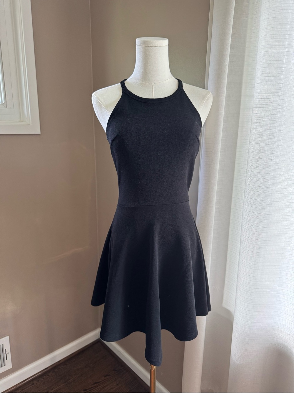 Rue21 Black Halter Fit-and-Flare Mini Dress
